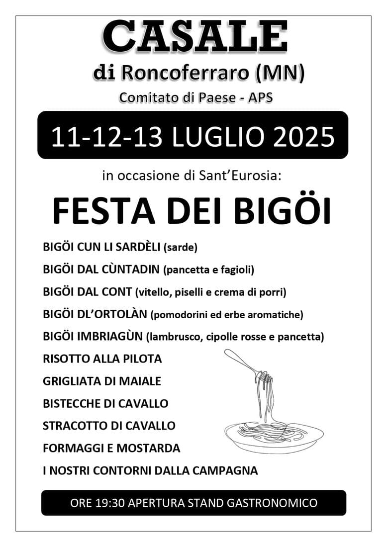 Sagra dei Bigoli di Casale di Roncoferraro
